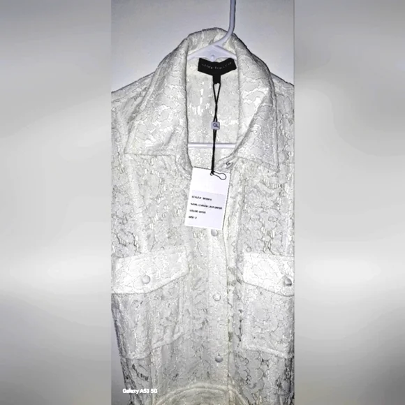 60%OFF Nwt Generation Love Claudia Puff Sleeve White Lace Belted Dress MSRP  $398